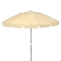 Sombrilla Playa Antiviento Ø220 Cm Crema C/mástil Inclinable Aktive
