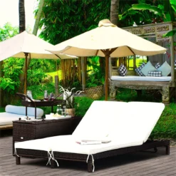 Outsunny Conjunto De Tumbona Exterior De Ratán 2 Plazas Con Cojines Acolchados Resistente Al Agua Con Respaldo Regulable De 5 Niveles Soporta 220 Kg 195x120x28 Cm Marrón -Tienda Barata Lounge Sol 58aa7297c973ffd9a5242a36a14dbc9132dc84ee 7bdbacbc1ca44c039675e0767a002fd3