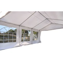 Outsunny Carpa De Jardín Cochera Gazebo 6x4m Pergola Cenador Pabellón 4 Paneles Laterales 6 Ventanas Para Fiesta Eventos Bodas Acero PE Blanco -Tienda Barata Lounge Sol 5a2ecc8da43a06929cb9887883bad6b46e2d582d 6700a6beaf394c8a8718275ff647c72b