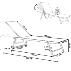 Tumbona Reclinable De Metal/textil Trenzado Negro PORTOFINO -Tienda Barata Lounge Sol 5a7b8abd8a52e3dde3c82a8fe330c1c0f5f62ccc 966591cd198b4bb090f3f89548da3eda