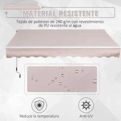Outsunny Toldo Manual Con Manivela 3x2m Toldo Con Brazo Plegable Retráctil Ángulo Ajustable De Aluminio Protección Solar Para Puerta Ventanas Balcón Beige 17 Outsunny Toldo Manual Con Manivela 3x2m Toldo Con Brazo Plegable Retráctil Ángulo Ajustable De Aluminio Protección Solar Para Puerta Ventanas Balcón Beige -Tienda Barata Lounge Sol 5aa582e300e1d1178e7d150670c7916c70413d4e 32f888e5d5e648f4974e5b4aa26ff871