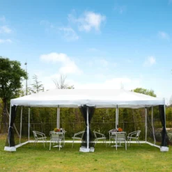 Outsunny Carpa 6x3m Plegable Gazebo Para Jardín Cenador Con 6 Cortinas Mosquitera Y Cremallera Bolsa Transporte Montaje Fácil Acero Tela Oxford Blanco -Tienda Barata Lounge Sol 5d236e43a8f62ceeaa3b297812c67e0145568b8b 5c7f5267bc73400fa1d6ebe576ee3eb9