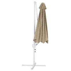 Sombrilla Voladiza De Poliéster Gris Pardo/blanco 295 Cm SAVONA II -Tienda Barata Lounge Sol 5de789ffc9fc3f837d2955200edc87a0f8322c55 96449d41e706436295d66c85ce60a2df