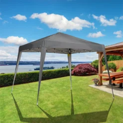 Outsunny Carpa Plegable 2,4x2,4m Cenador De Jardín Diseño Pop Up De Acero Y Cubierta De Tela Oxford Gris -Tienda Barata Lounge Sol 5f74eff430afeccb1a91af598bc7badc52540a6c 53dffadff5324117aedff45175b02003