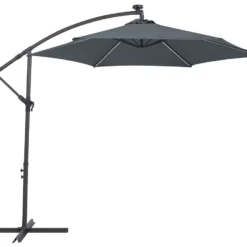 Sombrilla Voladiza LED De Poliéster Gris Grafito 315 Cm CORVAL -Tienda Barata Lounge Sol 601313596e439185c3f3504a9e88fe937fbe88b7 6402e27f619349b89f26be4a47ad4373