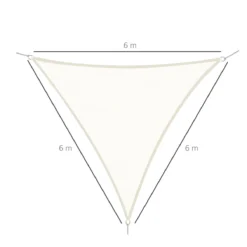 Outsunny Toldo Vela Color Crema Sombrilla Parasol Triangulo Tela De Poliéster Jardin Playa Camping Sombra (varios Colores Y Medidas), Medida 6x6x6 Metros, Color Crema -Tienda Barata Lounge Sol 60bcee9820ca8e0523c497792e1264cf4b45d997 ee779694836f4dea9765d9ea182ea2d5