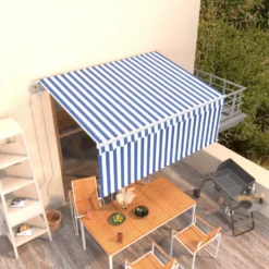 Toldo Automático Retráctil Con Persiana Azul Y Blanco 3x2,5m VidaXL -Tienda Barata Lounge Sol 62b7625b56c500ed6c3b440393cc0628259c3bd7 929a31205a99422783bb8fee8de1f212
