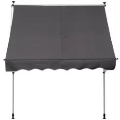 Outsunny Toldo Manual Retráctil 200x150 Cm Con Manivela De Aluminio Ángulo Ajustable Protección Solar Para Terraza Balcón Jardín Patio Gris -Tienda Barata Lounge Sol 63daa4083bdc79203279a82be85311d2e6503561 5fcacc5fccd142af8280b3c23ea44947
