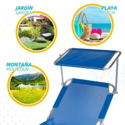 Tumbona Plegable Con Parasol Y Cojín Aktive Beach -Tienda Barata Lounge Sol 6a1b95cee0b6abf609d6f1d403a90600bdbe69be 33e28c44e07a46da9a86a25bca0c58bf