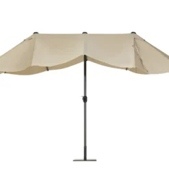 Sombrilla De Jardín Con Doble Toldo Gris Beige 460 Cm SIBILLA -Tienda Barata Lounge Sol 6c8f01dfca6e9cbb29c0ba49781b4a4a1f9e78f1 15c14e0976364729bca5f3d6eaca81be