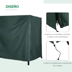 Outsunny Funda Para Columpios De Exterior Con Cremallera Cubierta Muebles Para Exterior Ideal Columpios 205x124x164 Cm Verde Oscuro -Tienda Barata Lounge Sol 6df80215ae8ada025a3bf134b88436a6775090cc dd2f4627da454405b4a1f59571426b98