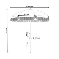 Sombrilla Amarillo/blanco/madera Clara 150 Cm MONDELLO -Tienda Barata Lounge Sol 6e7d3d99e2277fca8ec0b2b9da80cecd8e2621a1 dff05a737fc0474db99faa4fe261b43f