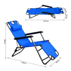 Outsunny Tumbona Reclinable Y Plegable Con Respaldo Ajustable Reposabrazos Almohada Y Reposapiés Para Jardín Terraza Carga 136 Kg 153x60x29 Cm Azul -Tienda Barata Lounge Sol 70b14acbf2b86ec9d00d75d804dfc3e737b37bd9 77fb7eb594d34437a0d74c799fd9d805