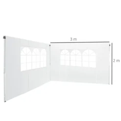 Outsunny 2 Paredes Parte Laterales Para Carpa 3x2 Lado Parasol De Gazebo Tela Oxford Con Ventana Medidas Apto Para 3x3 3x6 Blanco -Tienda Barata Lounge Sol 75d4809bc065d5efc525bb788602b95e12e75037 3935cc36606c4e25a4306d14827a2e89