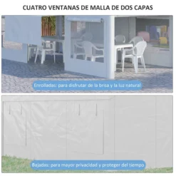 Outsunny Carpa De Jardín 6x3 M Carpa Para Fiestas Cenador De Exterior Con 3 Puertas Extraíbles Ventanas De Malla Enrollables Para Terraza Bodas Eventos Blanco -Tienda Barata Lounge Sol 764634685964ad0e0d6135430ddd6e7e5e15f089 2f8f104beeb04d1ebdcac54a7da009e3