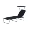 Outsunny Tumbona De Jardín Plegable Con Toldo Desmontable Y Regulable Respaldo Reclinable Para Jardín Terraza Acampada Al Aire Libre 187x58x36cm Negro -Tienda Barata Lounge Sol 77f2f0887baabbc4841344dc8db00342b3806c01 a9ea699b48c84012b72ac37ab7768ce4