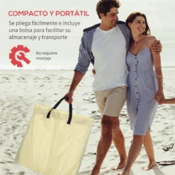 Outsunny Set De 2 Esteras De Playa Plegables 124x53x50 Cm Con Respaldo Ajustable Y Reposacabezas Esterillas De Playa Tela Oxford Acero Con Bolsa De Transporte Beige -Tienda Barata Lounge Sol 7a11fe4599f4c06dff06792e17cbef7b6fb391cd 7946aa56313d4f1f8ef2c037d53a4216