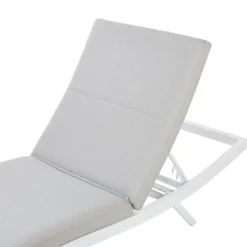 Tumbona Reclinable De Metal/textil Trenzado Gris Claro/blanco AMELIA -Tienda Barata Lounge Sol 7e305c6c31e8373e8af441a8f40282e7a3dfbd58 c7a7b923fef04b988520ed032c7f97a3