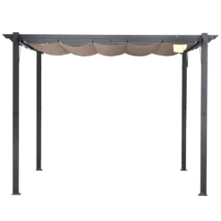 Outsunny Pérgola De Aluminio Gazebo Cenador 3x3m Para Jardín Patio O Terraza Con Techo Retráctil Tela Poliéster Resistente A Agua Y UV -Tienda Barata Lounge Sol 7eb080342651da39d35e4ec709b99bff1471ff5f 57c39e9bcc6f4168aa452b74ebdee477