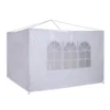 Outsunny 2 Paredes Parte Laterales Para Carpa 3x3m 3x6m Lado Parasol De Gazebo Impermeable Con Ventanas Medidas 293x193cm Blanco
