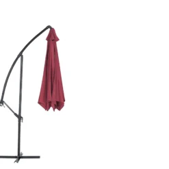 Sombrilla Voladiza De Poliéster Rojo/borgoña 300 Cm RAVENNA -Tienda Barata Lounge Sol 82c62ec52453b421ed98f40744c1862b24e44365 ec4968b501ee401490f76a0ab6642ca9