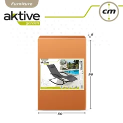 Silla Tumbona Mecedora De Jardín Antracita Con Cojín Aktive -Tienda Barata Lounge Sol 8533ce1f312978cbeab558ae7c6b9aa9f859d29e a713591fba384de7acaa4bdc301dec6c