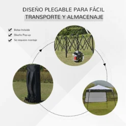 Outsunny Carpa Plegable 2,2x2,2x2m Con Lateral Altura Ajustable Protección UV 50+ De Acero Y Tela Oxford Con Bolsa De Transporte Blanco -Tienda Barata Lounge Sol 8a9a8176e0d0ad79cfb1e200eafd2294a85e5394 5090ff1d18684cb587d8587131597323