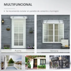 Outsunny Tejadillo De Protección 110x60 Cm Marquesina Exterior Para Puertas Y Ventanas Contra Sol Y Lluvia Con Soporte De PP Policarbonato Transparente -Tienda Barata Lounge Sol 8aaab92c338ef6b584d4942f42b64ce07d7b0c1a b589e235f90f4c228191a68b90aa47f1