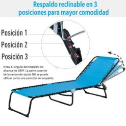 Outsunny Tumbona Plegable Y Ajustable De 4 Posiciones Silla Reclinable De Jardín Con Sistema De Cordones Para Exterior Marco Acero 197x58x76 Cm Azul Claro 17 Outsunny Tumbona Plegable Y Ajustable De 4 Posiciones Silla Reclinable De Jardín Con Sistema De Cordones Para Exterior Marco Acero 197x58x76 Cm Azul Claro -Tienda Barata Lounge Sol 8b3c770abe50fed8c1d12f2f9e8353ab58552594 e1a53eb75e1e47afa119bdb07ccd1c7a
