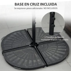 Outsunny Sombrilla De Jardín Ø256x245 Cm Parasol Excéntrico Rotación De 360° Con Apertura Manual Y Base Cruzada Para Patio Terraza Exterior Beige -Tienda Barata Lounge Sol 8feeae6fab168a75a42c1ad1ec32f7d752963031 be82aea255f04aeb9a50f06e56d4d85f