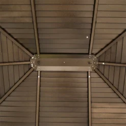 Outsunny Cenador De Jardín 300x365 Cm Marco De Aluminio Con Cortinas De Doble Capa Y Techo Metálico Para Reunión Familar Fiestas Bodas Negro Y Marrón -Tienda Barata Lounge Sol 9230bbd7b17c17dc0253b75a145d2c067767191c 564cd6c552ed4fa7925fa6a71e25da2e