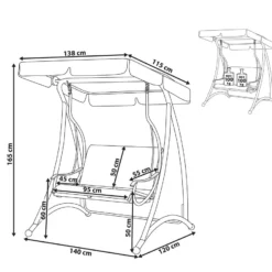 Columpio De Jardín Gris TESERO -Tienda Barata Lounge Sol 92a832926f89bc7e74e39cf7cd3e90edb64a228b b98556595a0c40399789fe4b214d1819