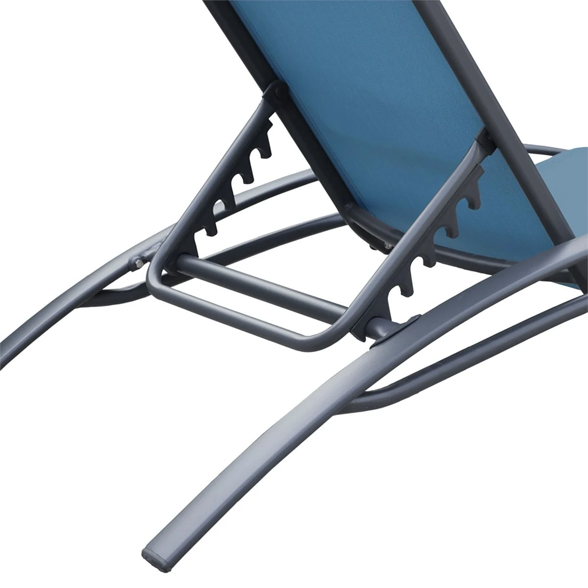 Juego De 2 Tumbonas GALAPAGOS De Textileno Y Aluminio Gris Antracita 9 Juego De 2 Tumbonas GALAPAGOS De Textileno Y Aluminio Gris Antracita - Imagen 7