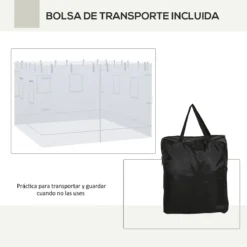 Outsunny 4 Paredes Laterales Para Carpa 300x195 Cm Mosquitera Para Cenador Con 6 Ventanas Enrollable Puerta Con Cremallera Y Bolsa De Transporte Blanco -Tienda Barata Lounge Sol 95d9fb0a85a16bb69a9ed6d670105b2cc54fd479 999120c1ead447efa31f1c2d84f967fc