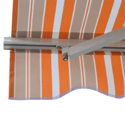 Outsunny Toldo Retráctil Con Manivela Toldo De 300x250cm Con Brazo Articulado De Aluminio Y Poliéster 280g/m² Rayas Naranja Beige Y Blanco -Tienda Barata Lounge Sol 9729465ca7f7d6de0820479f581852227a5e766a 7487ae43524a46c6add9bda376d09538