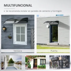 Outsunny Tejadillo De Protección 103x96,5x27 Cm Marquesina Exterior Para Puertas Y Ventanas Contra Sol Y Lluvia Con Soporte Aleación De Aluminio Policarbonato Marrón Translúcido -Tienda Barata Lounge Sol 983bbcd2469eafaa56dc6128afaa6feefc6da022 7aa0db459add43a7980c5ac2b01a9a50