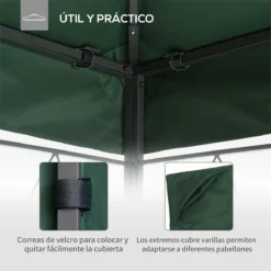 Outsunny Techo De Repuesto 2,98x2,95m Para Cenador De Jardín Cubierta De Repuesto De Gazebo Pabellón Exterior Con 8 Orificios De Drenaje Y Ventilación Verde -Tienda Barata Lounge Sol 98a33f105d21257ec17cab9acaaa338d154cb684 9ab0613322fd4053a1bdcdb9420d73dc