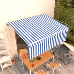 Toldo Retráctil Automático Con Persiana 4,5x3 M Azul Y Blanco VidaXL -Tienda Barata Lounge Sol 99420c1f5b25e4a965eaec3b4178648f0401f10a 4b966dd3350c4eee8d2991eab04ce2c4