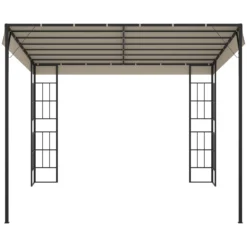 Outsunny Pérgola De Pared 3x3 M Cenador De Jardín Con Toldo Protección Solar Y 2 Orificios De Drenaje Gazebo Carpa De Metal Para Fiestas Celebraciones Patio Exterior Beige -Tienda Barata Lounge Sol 99f435bc00627d62e9e37e73a768d5c92ba70cff ca5f7140cf394b78bc2da877ab17e917