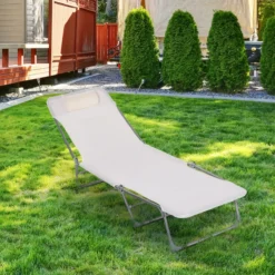 Outsunny Tumbona Plegable Y Reclinable De Jardín Con Reposacabezas Y Respaldo Ajustable En 5 Niveles Tela De Texteline Transpirable 182x56x24,5 Cm Crema 23 Outsunny Tumbona Plegable Y Reclinable De Jardín Con Reposacabezas Y Respaldo Ajustable En 5 Niveles Tela De Texteline Transpirable 182x56x24,5 Cm Crema -Tienda Barata Lounge Sol 9c8b7543e3f36468261df1eadca1553ad76b560f ea481405119148eb8b9c628ea597258e