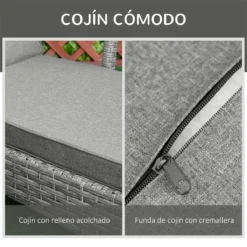 Outsunny Conjunto De 2 Tumbonas De Ratán De Jardín Chaise Longue Con Respaldo Ajustable En 4 Posiciones Cojines Acolchados Y Desenfundables Para Terraza Patio Exterior 192x62,5x58-95 Cm Gris 15 Outsunny Conjunto De 2 Tumbonas De Ratán De Jardín Chaise Longue Con Respaldo Ajustable En 4 Posiciones Cojines Acolchados Y Desenfundables Para Terraza Patio Exterior 192x62,5x58-95 Cm Gris -Tienda Barata Lounge Sol a0096e3c41a2a4d706fa265dfae0c55061191da0 91c5b164827448a09bdda85d9184a486