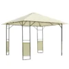 Outsunny Carpa 3x3x2.6m Cenador Jardin Marco De Acero Y 4 Paraviento Lateral Color Crema -Tienda Barata Lounge Sol a0975496a75880880b3c808b588928d3bedbe308 6e628987ba644bccbc576e60d7326496