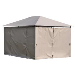Outsunny Cenador Con Techo Al Aire Libre Gazebo Pabellón Exterior Con Pared Lateral Cenador Carpa De Jardín 4x3 M Marco De Acero Para Fiesta Eventos -Tienda Barata Lounge Sol a35756f660bace6fae26c890c387f98c05f998d0 a33d4589cc5e4f46bc3c25f279892963