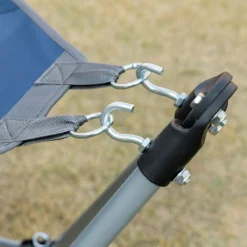 Outsunny Hamaca De Jardín Con Soporte Plegable Con Cama De Tela Oxford Y Malla Transpirable Bolsillo De Almacenaje Y Bolsa De Transporte 235,5x82x90,5 Cm Azul Y Plata -Tienda Barata Lounge Sol a476d0a94dd5acae5b795d7fb7d12577e6079865 fe4051e39e8d4723993143676661b7da