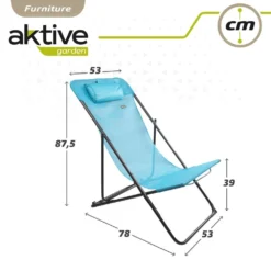 Hamaca Plegable Jardín Multiposición Azul C/cojín Aktive -Tienda Barata Lounge Sol a5a107d4a5a0376f072c3d907a62bd025ae50c5f da2313213ccf4d639eef2b347dd0c7b1