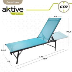 Tumbona Jardín Plegable Y Multiposición Azul Aktive -Tienda Barata Lounge Sol a66525a1038f7152fd5fafa8c92f250d562968fa e6953ea1582b4d8bb378c7c8a17758ca