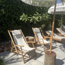 Conjunto De 2 Tumbonas De Jardín De Madera Clara ATRANI -Tienda Barata Lounge Sol a7f15555ad200492208141871d4de4878019a3bc 1ec1eff1351840a7a3ffc973c416a7f5