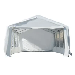Outsunny Carpa De Jardín Cochera Gazebo 8x4m Pergola Cenador Pabellón 4 Paneles Laterales 8 Ventanas Para Fiesta Eventos Bodas Acero PE Blanco -Tienda Barata Lounge Sol a9d53fe1c439cdda9da88b09520a4510a9ba7cc3 f5c3ecb55a1c4b2f8de21c12f6532e6d