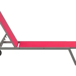 Tumbona De Metal/textil Trenzado Rojo/negro LEVANZO -Tienda Barata Lounge Sol abe14d97896ed067f970f18db857e139f1c04b6f 399e0a77b65c4d82ab3ca4831ee20c12