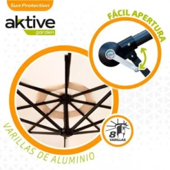 Sombrilla Aktive BANANA 300 X 250 X 300 Cm Aluminio Crema -Tienda Barata Lounge Sol ac6a98dc21bcbb38d71f3e07ff01d0263df946f9 789396b078b245b1a123e8c0c5dbdd1d